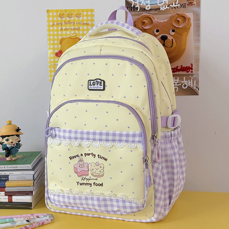 Dekorative Punktmuster Schulrucksack