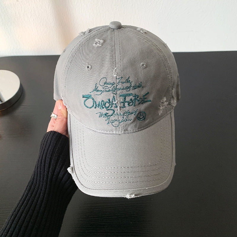 Damen Distressed Graphic Verstellbare Baseballkappe Brehn