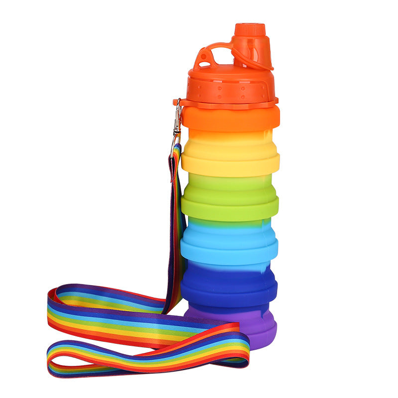 Unisex faltbare Silikon-Trinkflasche mit praktischem Karabiner Brehn