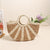Handtasche Aus Handgewebtem Bast mit Bodenstruktur Brehn