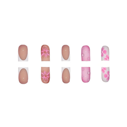 Künstlerische Florale Nagelkunst Verlängerungen Brehn