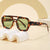 Damen geometrische Sonnenbrille im extravaganten Design Brehn