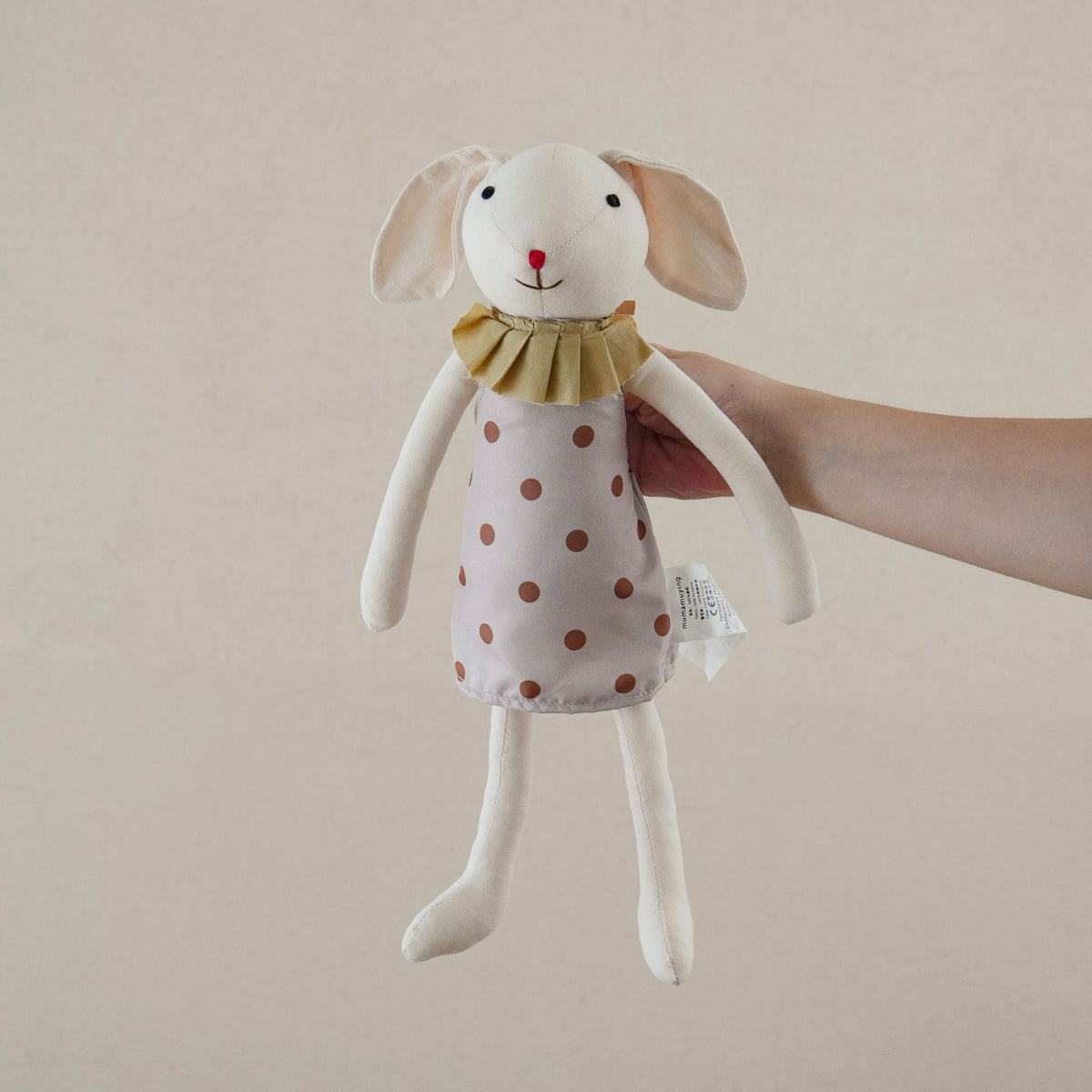 Weiche Leinenhase Puppe Paar mit abnehmbaren vintage-inspirierten Outfits