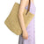 Handtasche Aus Nachhaltig Gewebtem Naturmaterial mit Eleganten Ledergriffen Brehn
