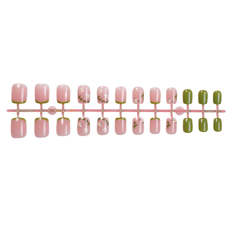 Dekorativer Press-On Nagelkunst-Set mit botanischen Akzenten Brehn