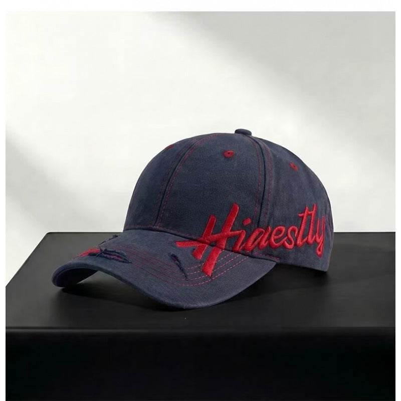 Damen Distressed Casual Graphic Baseball Cap Brehn