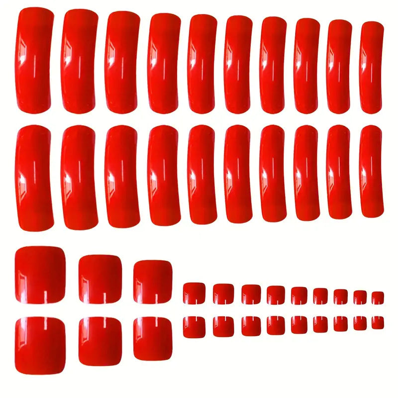 Premium Glänzendes Press-On Nagelset Brehn