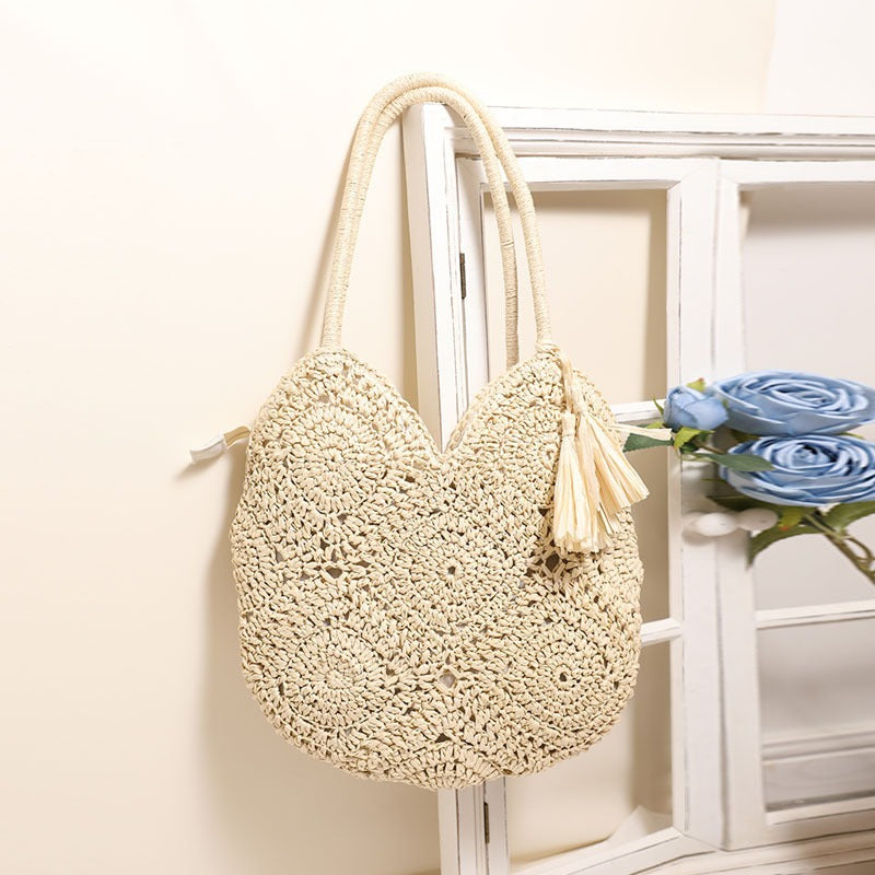 Handgefertigte Basttasche mit Strukturiertem Design Brehn