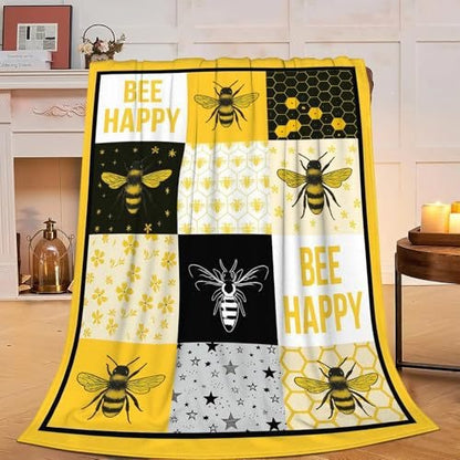 Spaßige tropische Ananas-Motiv Fleece-Wurfdecke