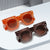 Damen Modische Sonnenbrille mit kreativem geometrischem Rahmen Brehn