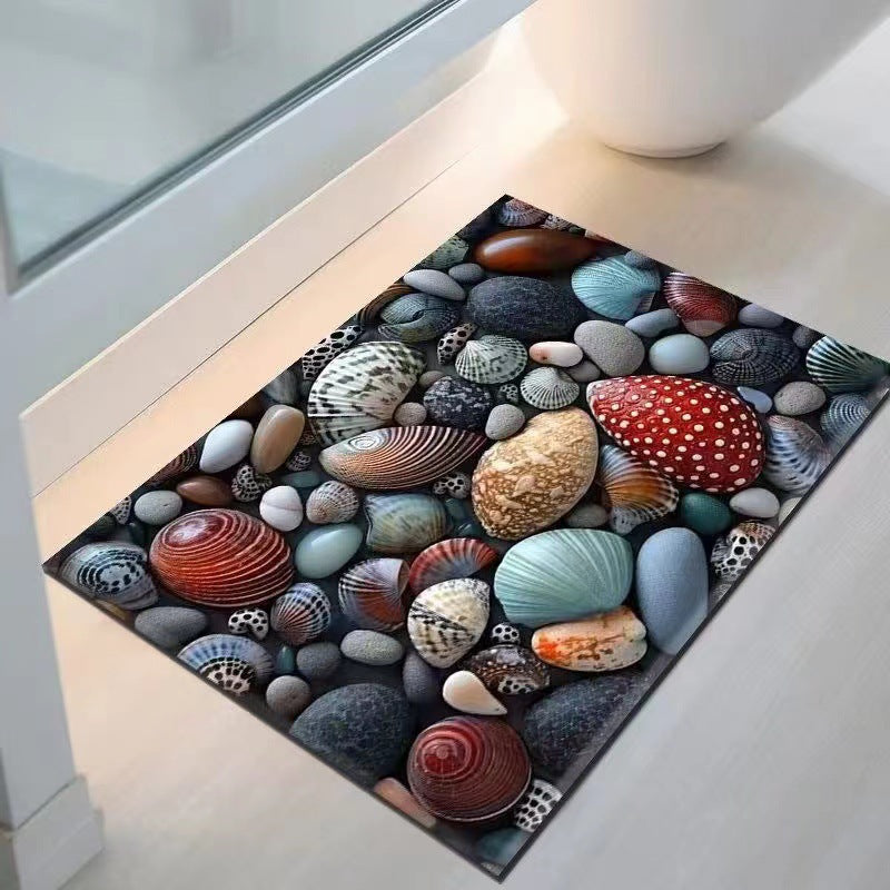 Küstenschalen-Design Badezimmermatte Brehn