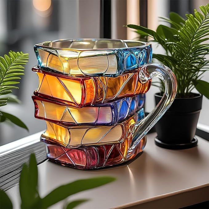 BowLift | NovelMug | 3D hand-painted book mug – unique literary coffee mug for book lovers
