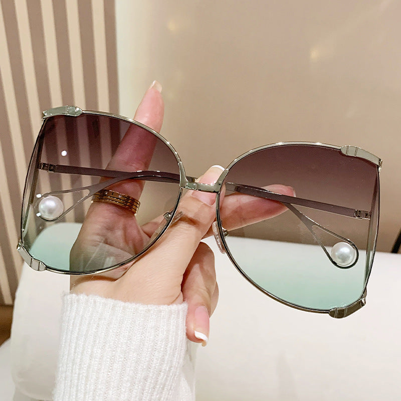Damen modische Brille mit elegantem Perlendekor Brehn