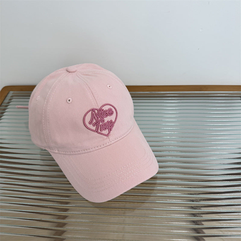 Frauen Bestickte Herz-Detail Baseballmütze Brehn