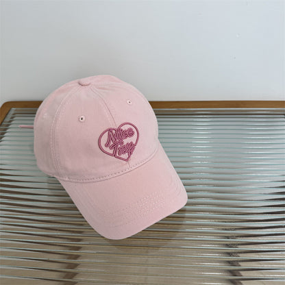 Frauen Bestickte Herz-Detail Baseballmütze Brehn