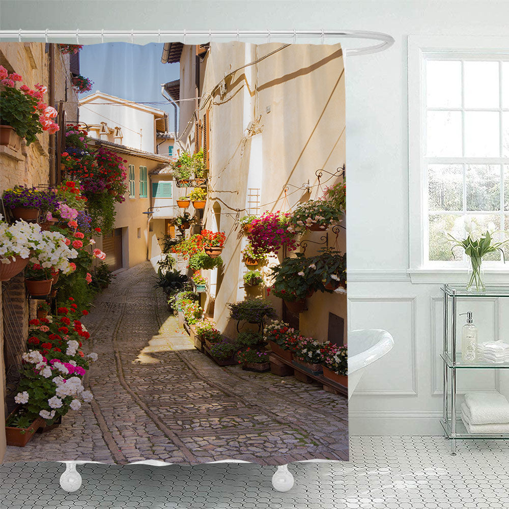 Floral Lane-inspirierte Duschvorhang Brehn