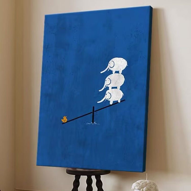 Verspielte Elefanten-Themen-Leinwandkunst