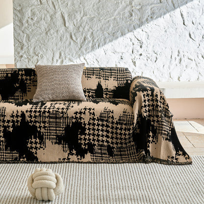 Decorative Geometric Tassel Sofa Throw Cover