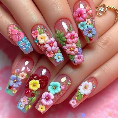 Florale 3D Nagelkunst Set Brehn