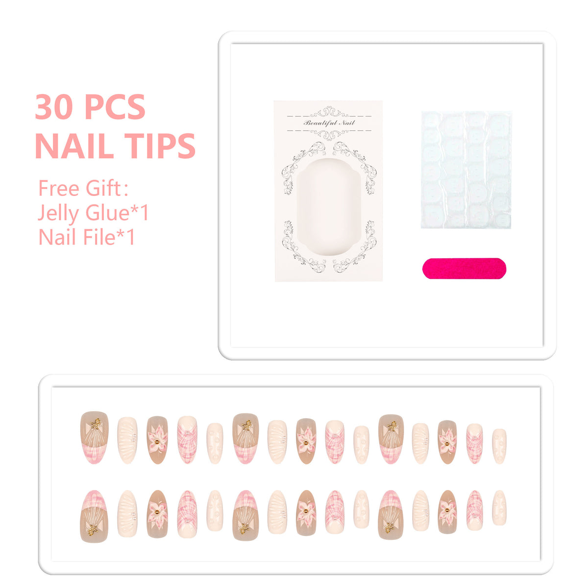 Dekorative Nagelkunst Tipps Set