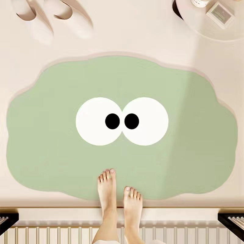 Verspielt mit Cartoon-Motiv Badmatte