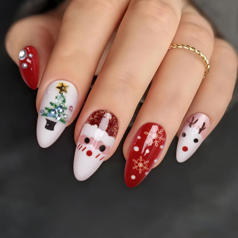 Kreative Kunstnägel mit Weihnachtsmotiv Brehn