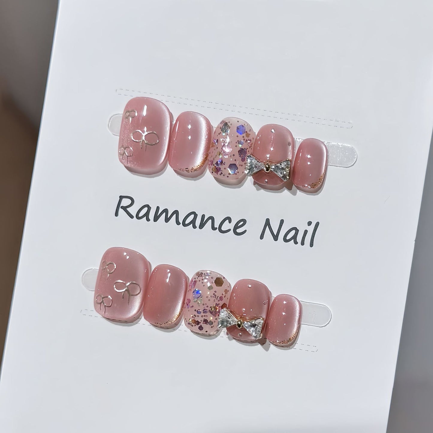 Glamouröse Strass Press-On Nagelset Brehn
