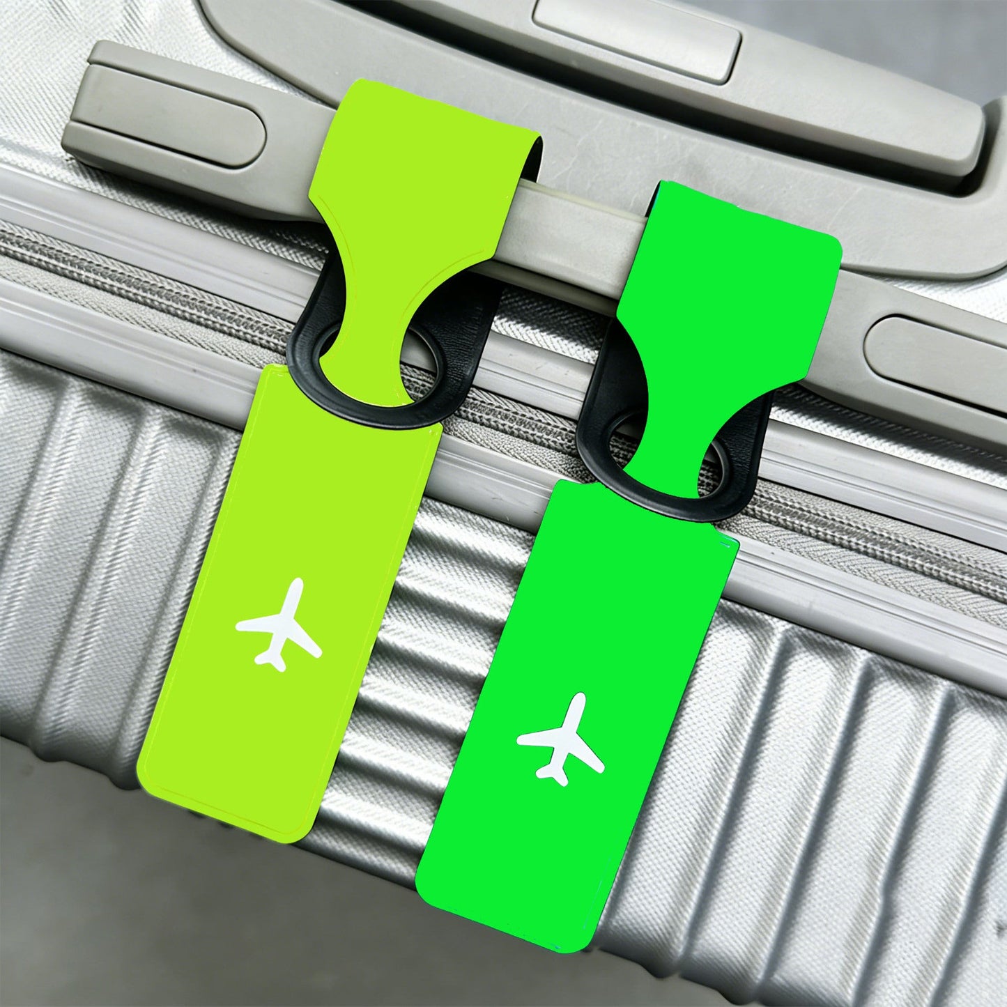 Silikon Flugzeug Gepäckanhänger mit Schlüsselringclip und reflektierendem Reise-ID-Gurt Brehn