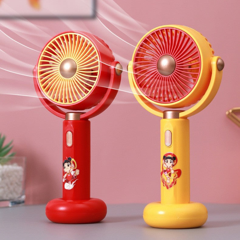 Damen tragbarer Mini-Ventilator mit kreativem Charakterdesign Brehn