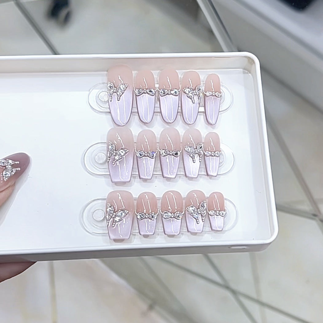 Luxus Strass-Verzierte Press-On Nagelkunst Set Brehn