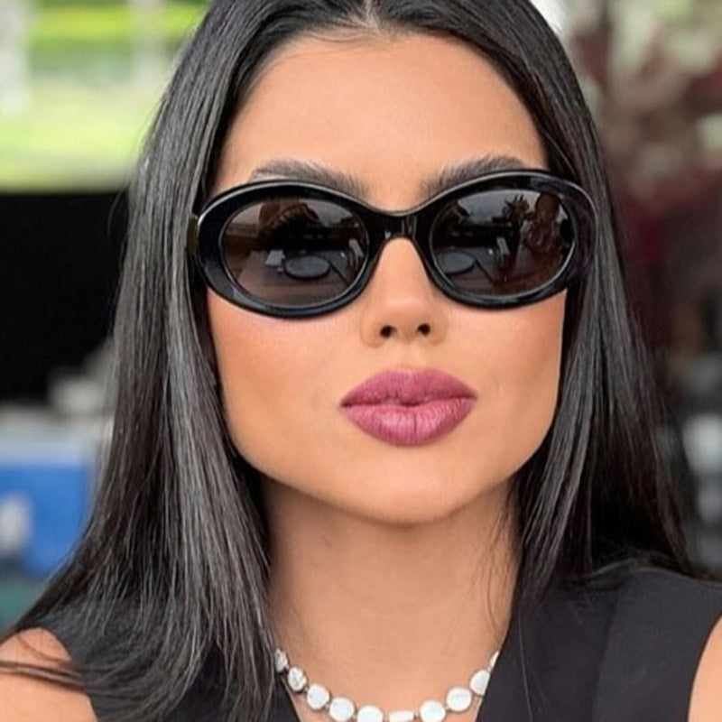 Damen runde Sonnenbrille mit elegantem Kunststoffrahmen und UV-Schutz Brehn