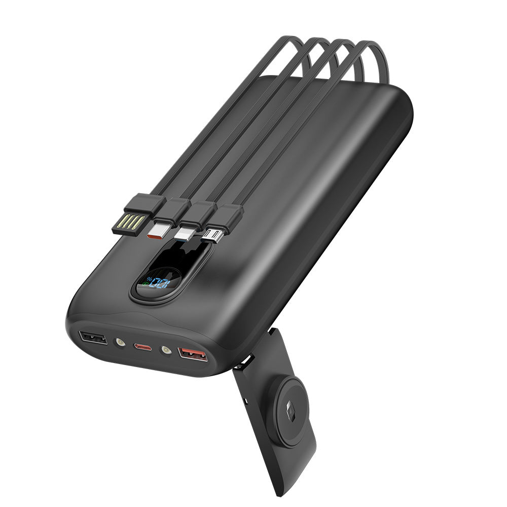 Powerbank mit Integrierten Ladekabeln und Lcd-Anzeige Brehn