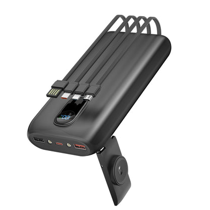 Powerbank mit Integrierten Ladekabeln und Lcd-Anzeige Brehn
