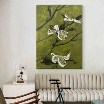 Floral Relief Wandkunst