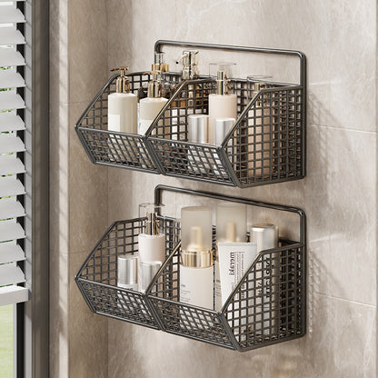 Wandmontierter Dual-Tier Gitter-Mesh Badezimmer Duschcaddy mit abtropfbaren Körben