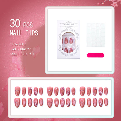 Elegantes Blumen Press-On Nagel Set