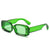 Damen Quadratische Sonnenbrille mit transparentem Rahmen Brehn