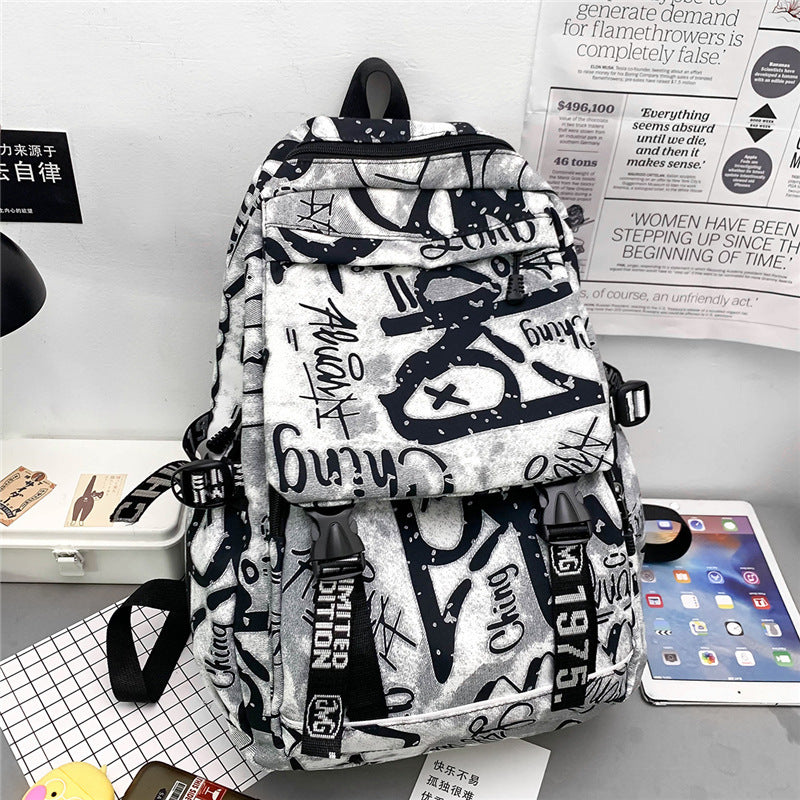 Urban Graffiti Print Rucksack
