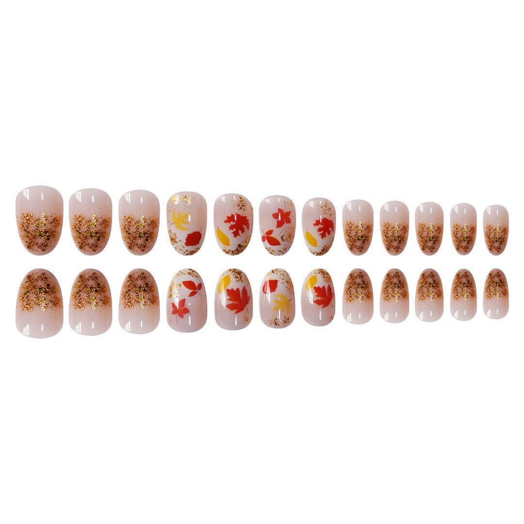 Herbst-Themen Press-On Nagel Set Brehn