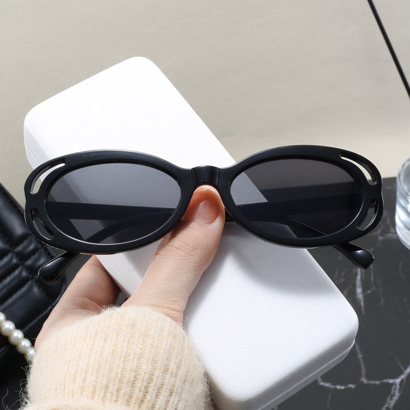 Damen modische Sonnenbrille mit ovalem Rahmen und einzigartigem Design Brehn