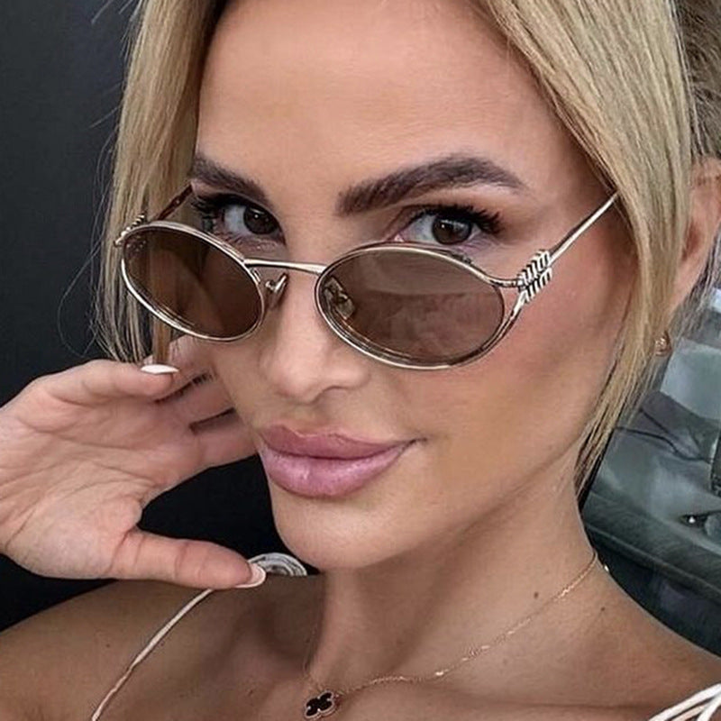 Damen elegante ovale Sonnenbrille Brehn