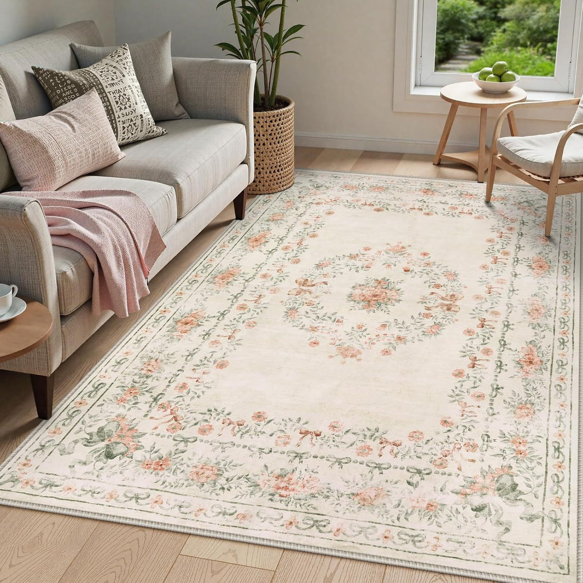 Vintage Floral Pattern Teppich