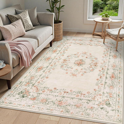 Vintage Floral Pattern Teppich