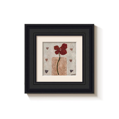 Gerahmtes florales Kunstwerk