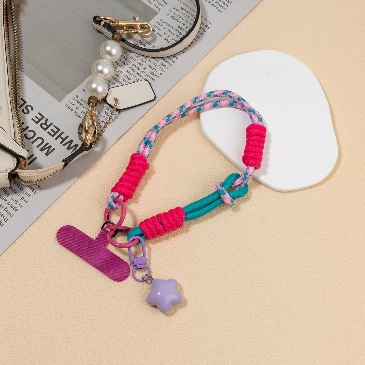 Farbenfrohes Paracord Schlüsselband Brehn