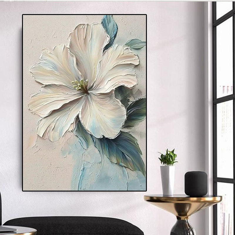 Strukturiertes floral Canvas Wanddekor
