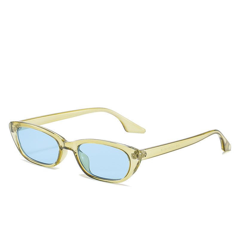 Damen moderne Sonnenbrille im angesagten Cat-Eye-Stil mit transparentem Rahmen Brehn