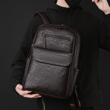 Langlebiger Leder Laptop Rucksack
