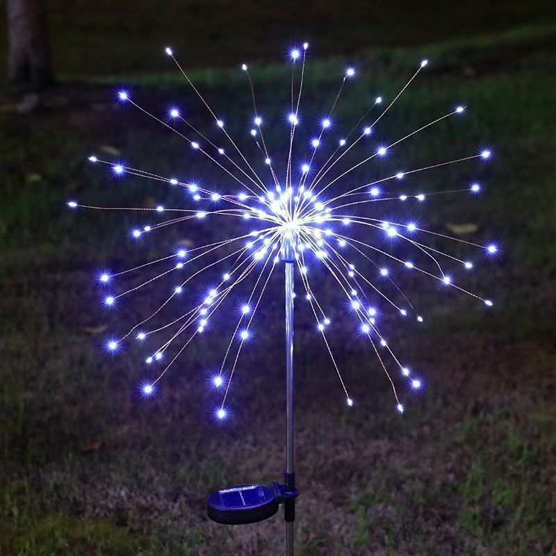 Solarbetriebene LED Feuerwerk Gartensteckerlichter mit Funkelburst-Design Brehn