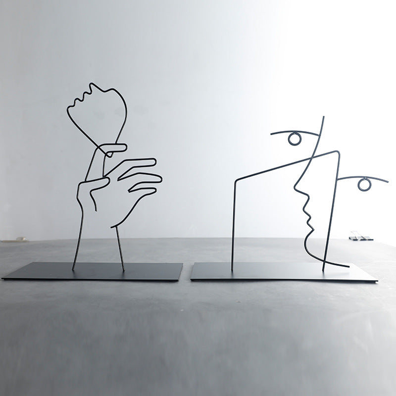 Abstrakte Linienkunst Skulptur